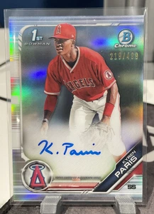 2019 Bowman Draft Chrome Refractor 221/499 Kyren Paris Auto #CDA-KP TS8 - Bild 1 von 2