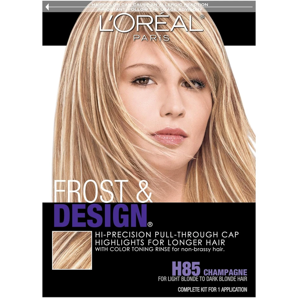 Loreal Frost and Design Dramatic Hi Precision Hair Color Highlights H85 Champagne - 1 Kit