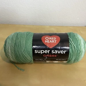 Hilo Ombre Red Heart Super Saver-Menta 482 yardas acrílico 10 oz verde azulado azul - Imagen 1 de 6