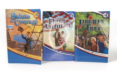 Abeka Book Lot of Three Grade 4 Readers 4a-4c Homeschool Christian Curriculum  - Image 1 of 4