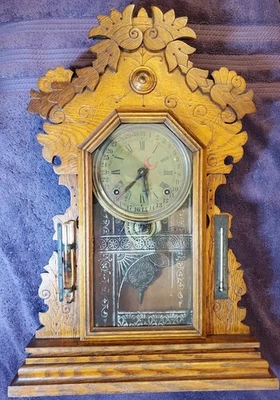 Antiguo RELOJ CALENDARIO 8 DÍAS E. INGRAHAM CO. Bristol Gran Cara Funciona Muy Bien  Foto 1 de 4