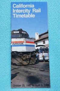 California Intercity Rail Fahrplan - 25.10.1987 bis 9.04.1988 - Bild 1 von 1