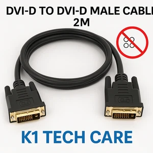๐ DVI-D to DVI-D Male Cable 2M โ Digital Video Only (No 4 Pin / No Audio) - Picture 1 of 1