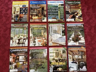 Vintage Country Living Magazine Lot 12 ~  1995 1996 1997 1998 1999 Mixed Issues - Image 1 of 4
