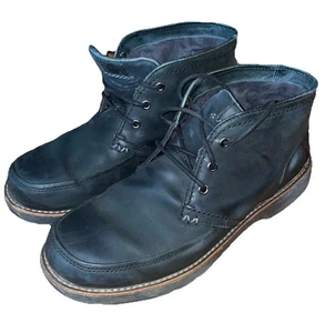 Merrell Realm Chukka Ankle Boots Mens Size 9 Black Leather Performance Footwear - Picture 1 of 7