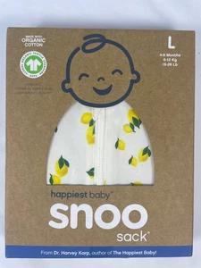 Saco de envoltura para dormir Happiest Baby SNOO marfil limones algodón orgánico talla grande - Imagen 1 de 5