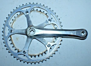Suntour Double Drive Side Crank Arm Silver 170mm BCD140 52/42T JIS USA Shipping! - Picture 1 of 12