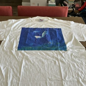 Oneita T Shirt Mens XL White Merlin Wizard Graphic Tee-New - Picture 1 of 19
