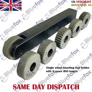 1 Wheel Lathe Knurling Tool Small Lathes 1/2" 12.50mm with 6 Pattern Knurls - Picture 1 of 9