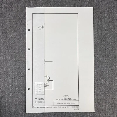 OEM Ford 1989 Ford Mustang 2.3L EFI engine Non Air Con- Vacuum Schematic Diagram - Image 1 of 2