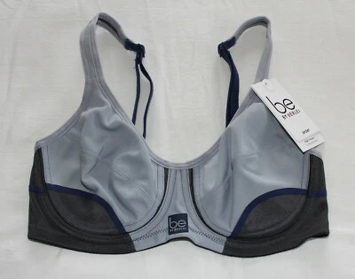 Be By Berlei YXKN PCJ Ladies Grey Blue High Impact Sports Bra Size 10B New - Image 1 of 2
