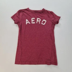 Aeropostale Shirt Girls Small Red Outdoors Casual Lightweight Classic Teens - Picture 1 of 9