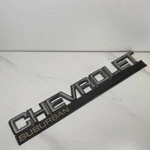 1991-1999 Chevrolet Suburban Emblem Logo Badge Symbol Rear Tailgate Trunk Chrome - Picture 1 of 20