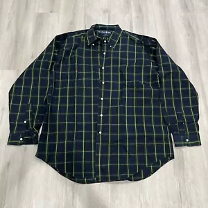 Vintage Polo Ralph Lauren Blaire Cotton Oxford Plaid Button Shirt Mens XL 90s - Picture 1 of 5