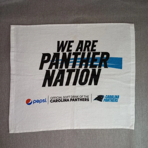WE ARE PANTHER NATION Pepsi Carolina Panthers hand towel/"growl towel" NOS Cover