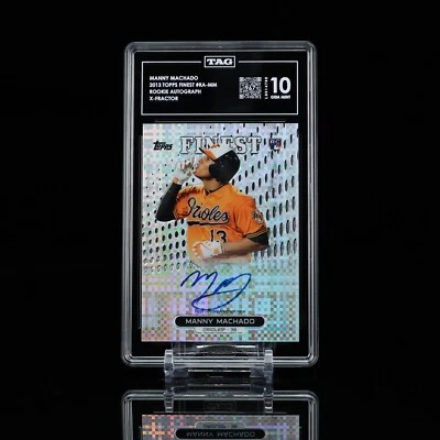 Autógrafo Topps Finest 2013 X-Fractor RA-MM Manny Machado radiocontrol novato etiqueta 10 Foto 1 de 3