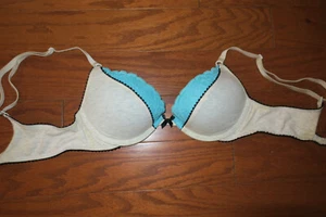 32B Victoria Secret SUJETADOR PUSH UP ALGODÓN VINTAGE ACOLCHADO SUPER SUAVE ENCAJE - Imagen 1 de 4