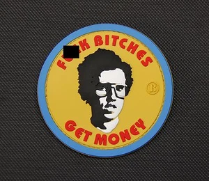 3D PVC Napoleon Dynamite Thug Life F**k B*tches Get Money Morale Patch Hook Back - Picture 1 of 2