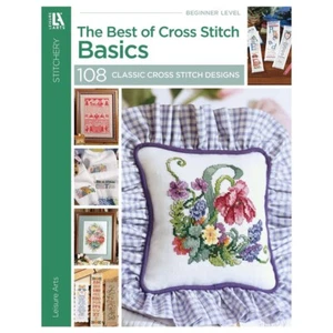 MEJOR libro de patrones BÁSICOS de punto de cruz ~ 108 diseños flores, muestras, bebé + - Imagen 1 de 21