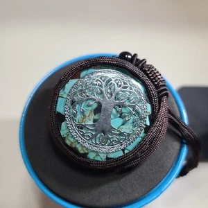 Natural Turquoise and Orgonite Pendant, Gathering Wealth Brings Good Luck. - Picture 1 of 11