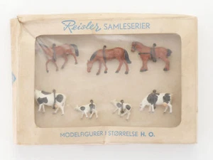 Reisler E Model Railway Figures H0 1950s Cows Horses Denmark TOP OVP 1610-02-26 - Picture 1 of 2