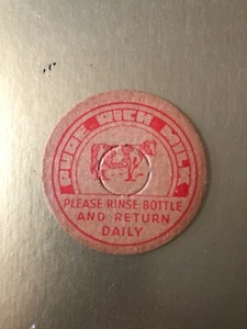 Inserto de tapa de botella de leche de cartón década de 1930 sin usar stock nuevo antiguo artículo muy raro 905c - Imagen 1 de 2