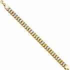 Mens Womens 14K White Or Yellow Gold Stampato Bracelet 7.25" Inches
