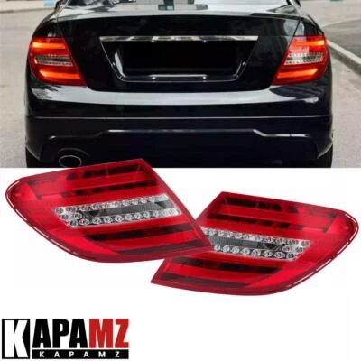 Pair Tail Lights For Mercedes-Benz 2011-2014 W204 C-Class 250 C300 C350 Set - Image 1 of 4