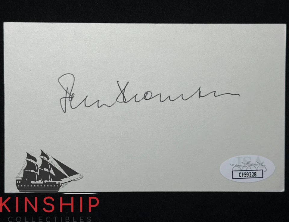 Peter Thomson signed 3x5 Index Card JSA COA PGA Golf Auto Rare I71 - Image 1 of 1