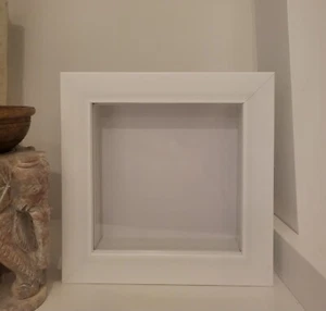 Deep Box Shadow Picture Frame White 4" x 4" - Picture 1 of 6