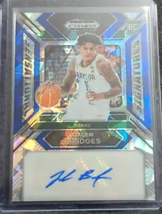2024 Prizm Sensational Signatures Blue Ice Jalen Bridges /75 Auto RC Baylor Suns - Picture 1 of 2