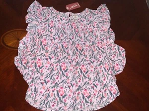 Neu mit Etikett Arizona Jeans Mädchen Gr. 5 Blumen & Rüschen Swing-Top Ostern Frühling Sommer - Bild 1 von 3