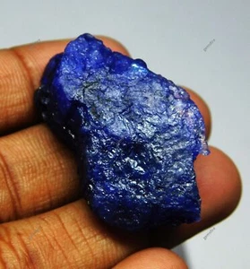 Natural Sapphire Blue Rough 64.85 Ct CERTIFIED Loose Gemstone Uncut Rough - Picture 1 of 11