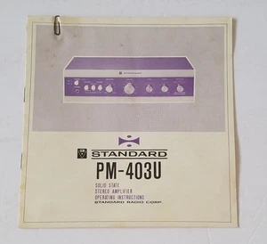 Amplificador estéreo de estado sólido estándar PM-403U instrucciones de funcionamiento - Imagen 1 de 4