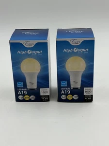 A19 LED Bulbs Euri Lighting GU24 14W 1600lm 3000K High Output AC120-277V 2 Pack - Picture 1 of 8
