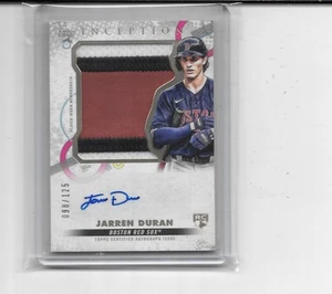 2022 INCEPTION JARREN DURAN RC AUTO 3 COLOR PATCH AUTOGRAPH # 98/125 RED SOX - Bild 1 von 1