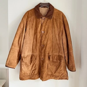 Chaqueta De Colección Gamuza Tareas Delineador de Pelo Camel Barneys NY Marrón Italia Para Hombre’s Grande - Imagen 1 de 12