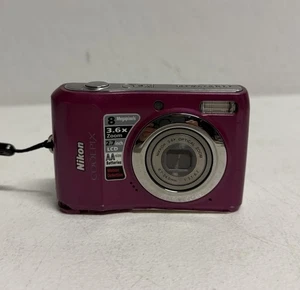 Nikon Coolpix L19 8.0MP 3.6x Optical Zoom Purple Digital Camera Works (READ) - Picture 1 of 11