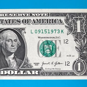 September 15, 1973 (L 09151973 K) BIRTHDAY Note $1 One Dollar Bill *UNC* - Picture 1 of 4