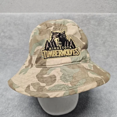 Minnesota Timberwolves  Bucket Hat L/XL Camo Mitchell & Ness Sun Shade NBA Cap - Image 1 of 4