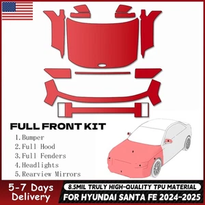 8.5Mil Full Front TPU PPF PreCut Paint Protection For Hyundai Santa Fe 2024-2025 - Picture 1 of 20
