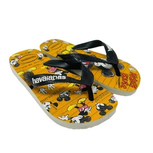 Havaianas Toddlers Sz 11/12C Mickey Mouse Flip Flops Beach Vacation - Picture 1 of 7