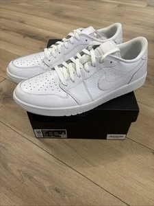 Größe 14 Nike Air Jordan 1 Low Golf Triple White Leather DD9315-101 Herren NBY - Bild 1 von 5