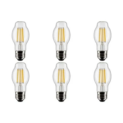 8W BT15 LED - Clear - Medium base - 90 CRI - 5000K - 120V - 6-Pack - Image 1 of 4