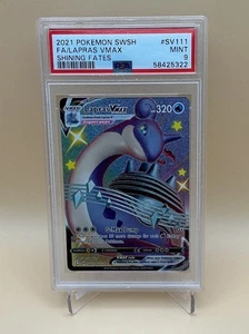 2021 POKEMON SWSH SV111/SV122 LAPRAS VMAX FULL ART SHINING FATES PSA 9 - Picture 1 of 2