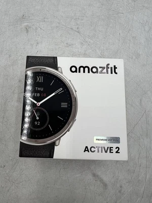 Amazfit Active 2 44mm Fitness Smart Watch with Leather Band New In Box - Image 1 of 3