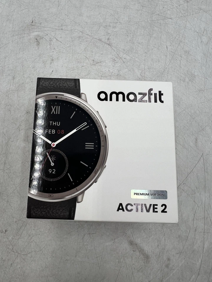 Amazfit Active 2 44mm Fitness Smart Watch with Leather Band New In Box - Image 1 of 3