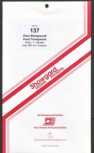 Showgard Stamp Mount Size 137/264 mm - CLEAR - Pack of 5 (137X264 137mm) STRIP - Picture 1 of 2