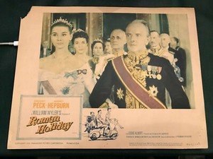 Roman Holiday 1960RR Paramount 11x14 lobby card Audrey Hepburn Harcourt Williams