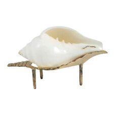 Pooja Jal Water Small Shankha Conch Shell  3 Inch With Brass Stand Hindu Worship